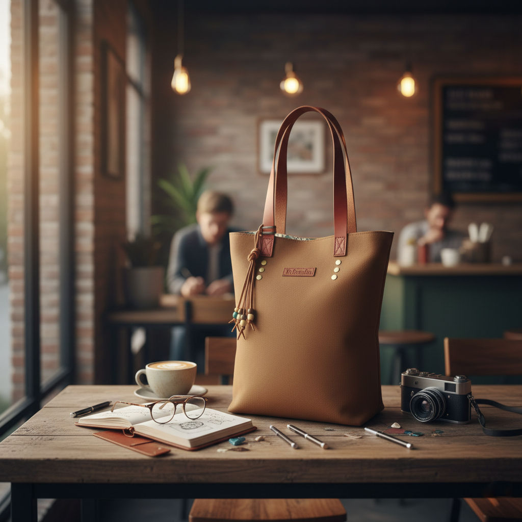 Khaki Women Tote Bag - Stylish Eco-Friendly Accessory